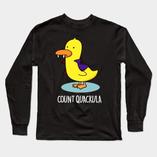Count Duckula Cute Duck Pun Long Sleeve T-Shirt